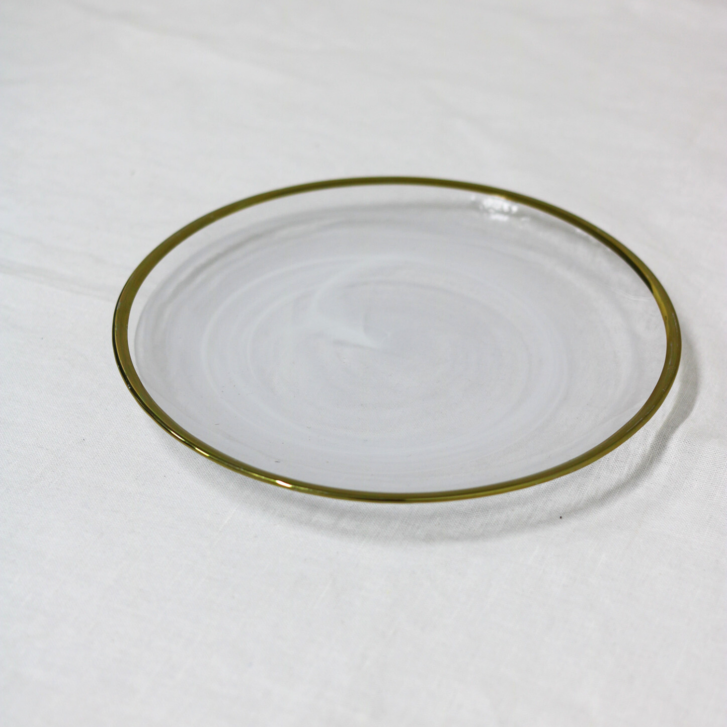 【アウトレット品50-52】ガラスプレート|ミラージュゴールドフレーム
