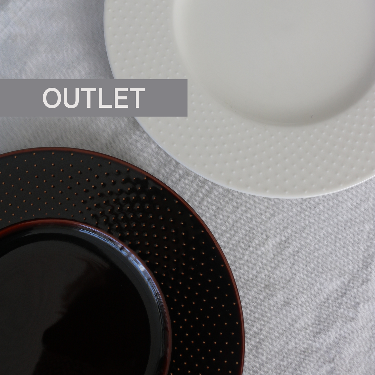 【アウトレット品(現品限り)23-24】ドット|27cmディナー皿