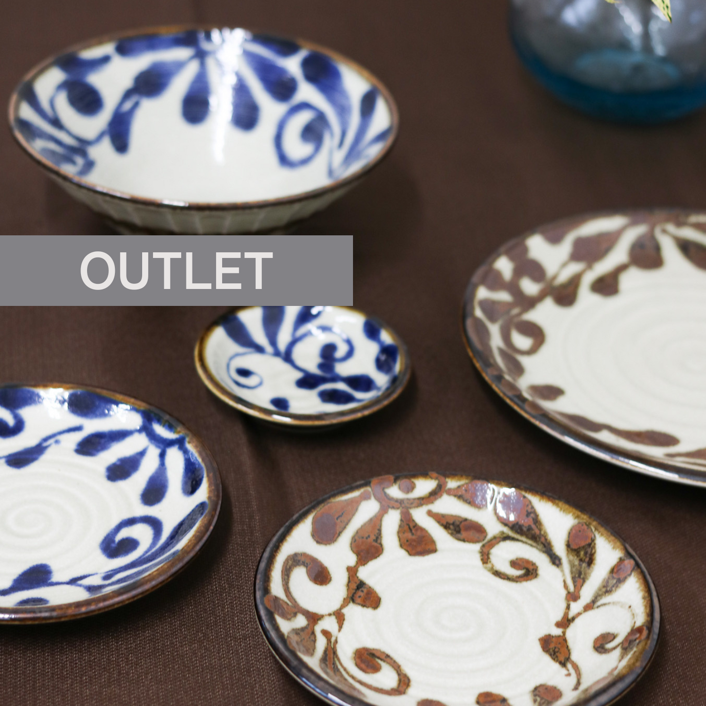 【アウトレット品(現品限り)91-95】琉球唐草|るり・サビ