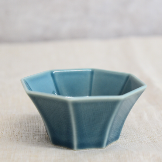 藍ねず八角小付