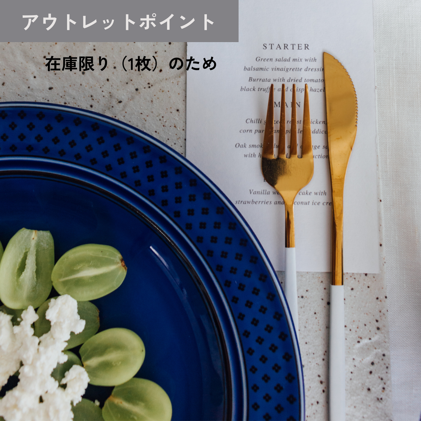 【アウトレット品(現品限り)74】27cmディナー|サマーレイク