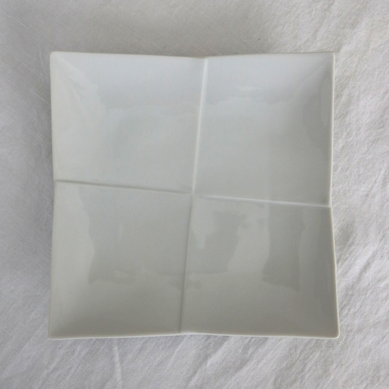 19cm折方皿|妃白