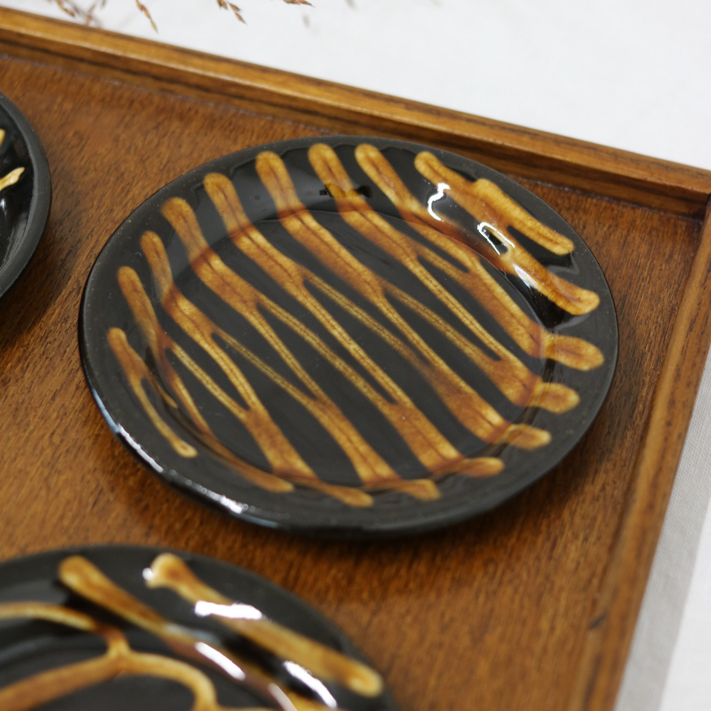 【アウトレット品(現品限り)78】スリップウェア 小皿4種セット