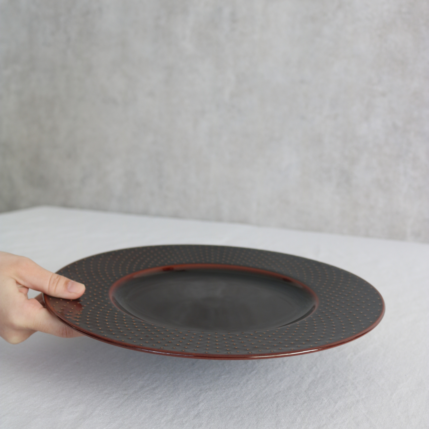 【アウトレット品(現品限り)23-24】ドット|27cmディナー皿