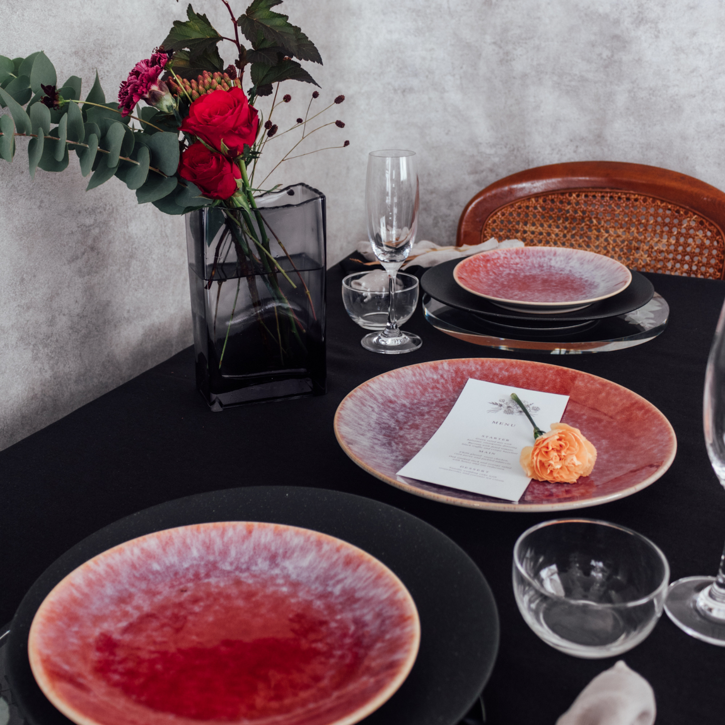 【アウトレット品55】アーバンパープル|21cmプレート|3枚セット