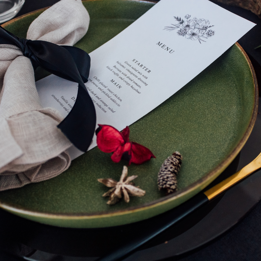 25cm切立大皿|オリーブ|ベジ