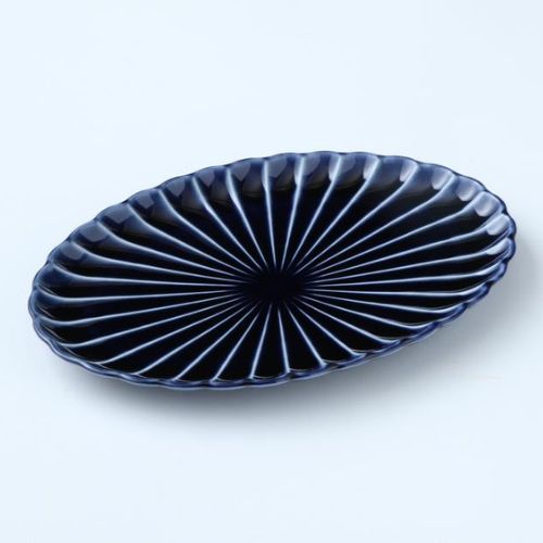 楕円焼物皿|ぎやまん陶|21㎝