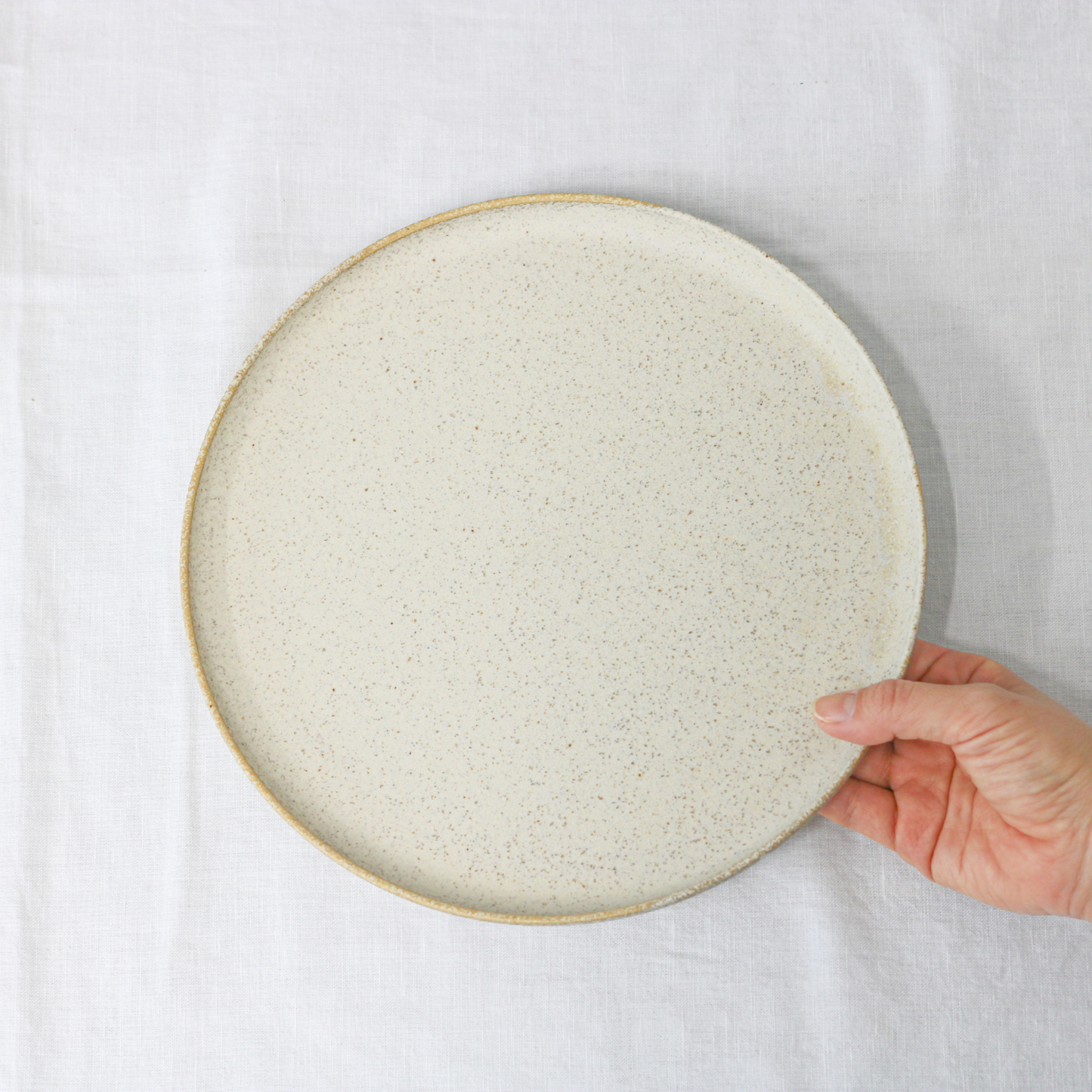 27cm丸浅口切立皿|絹衣
