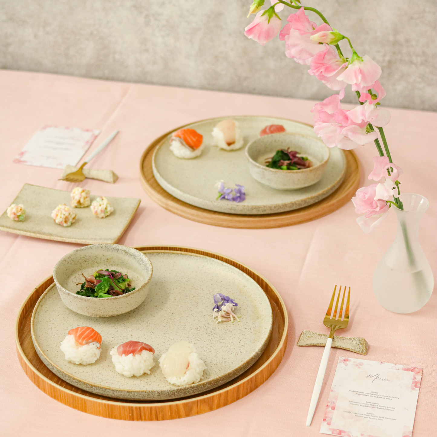 27cm丸浅口切立皿|絹衣