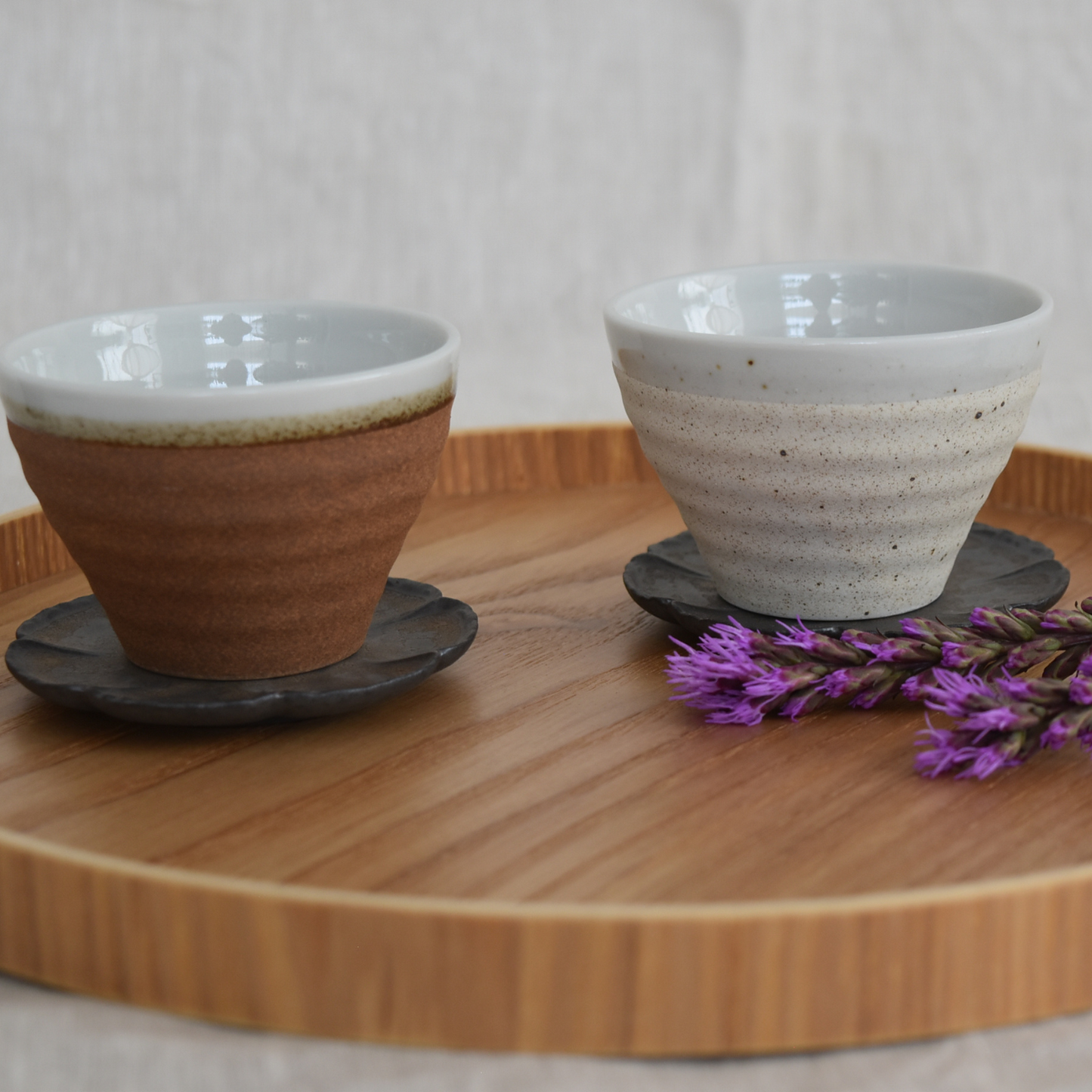 白伊賀北山小鉢・茶備前北山小鉢