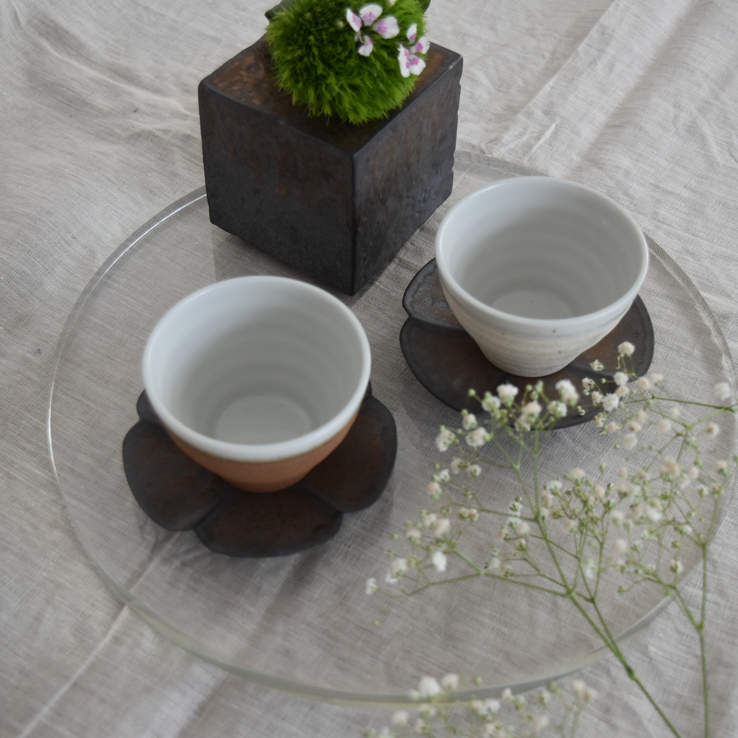 白伊賀北山小鉢・茶備前北山小鉢