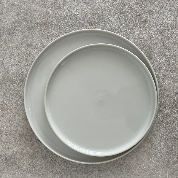 丸浅口切立皿|白露
