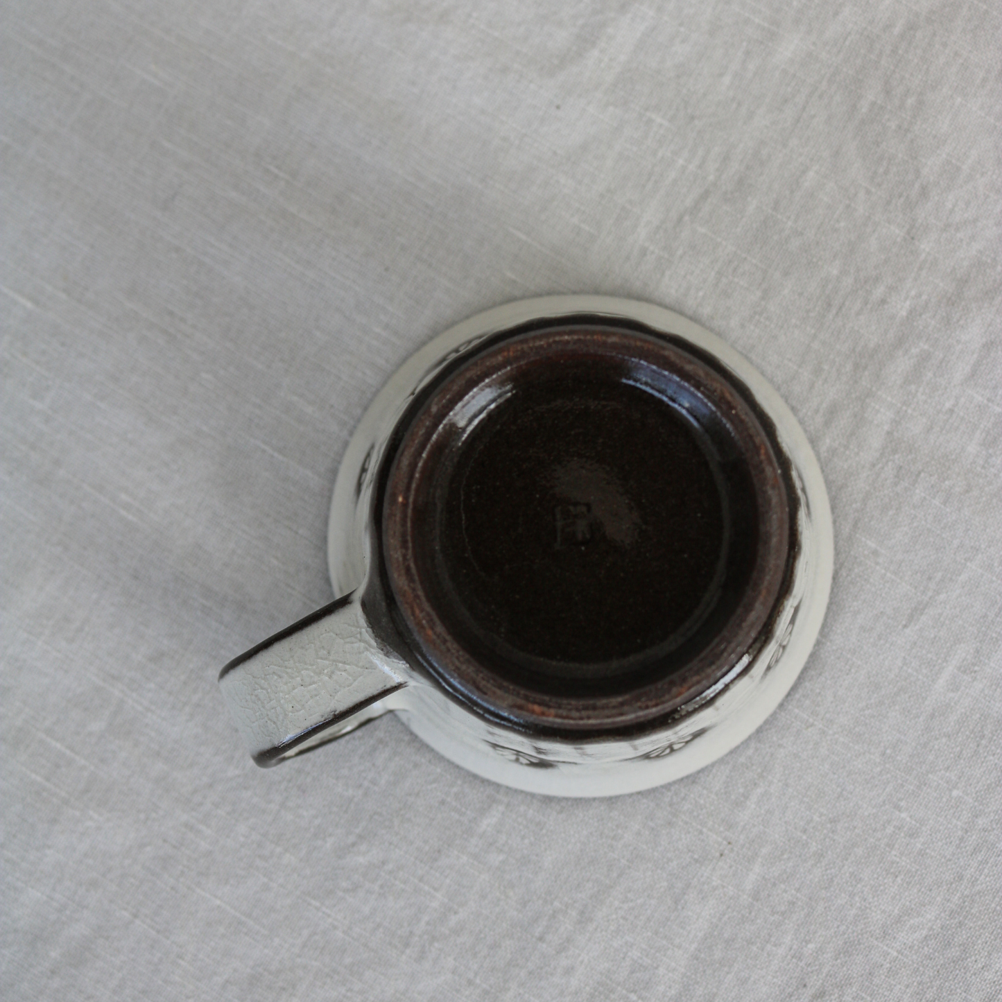 しのぎ三島コーヒーカップ&ソーサー