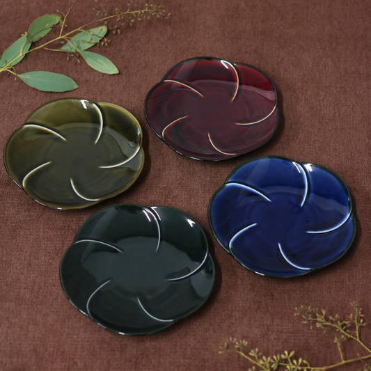 梅皿|4.5寸皿|ぎやまん陶