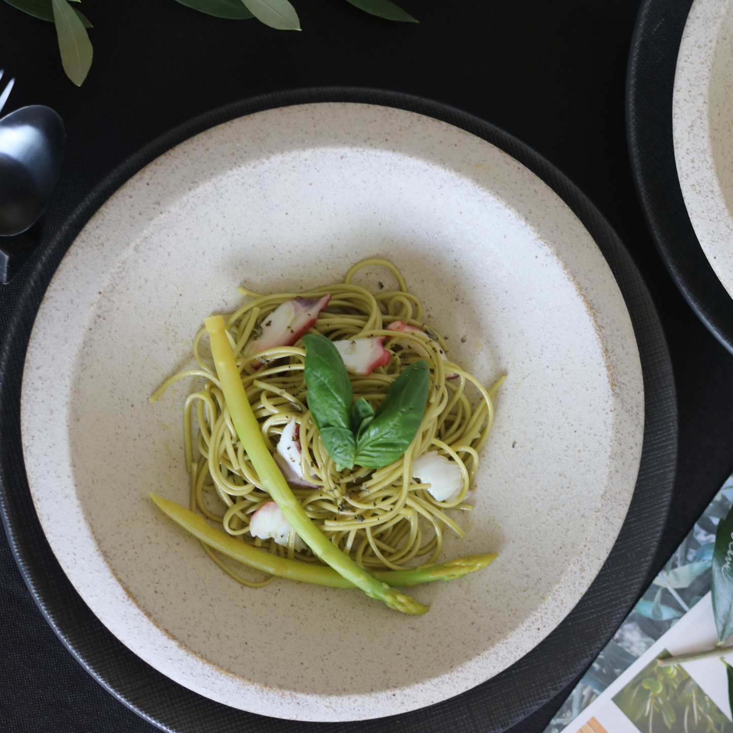 24cmパスタ皿｜絹衣